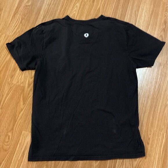 Gongshow Womens Black V-Neck Hockey Mask Graphic T-Shirt L 100% Cotton - Picture 8 of 10